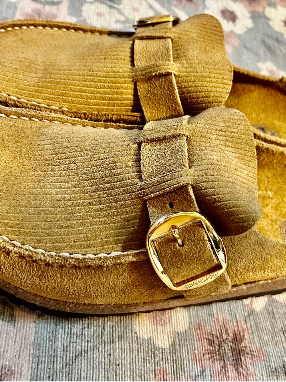 New Birkenstock BUCKLEY Suede Corduroy Clog CORK BROWN Normal Narrow Us10 Eu41 - Picture 3 of 15